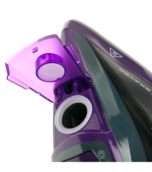 Утюг BRAYER BR4001 фиолетовый/серый, 2600 Вт, 25 г/мин, 140 г/мин, 360 мл