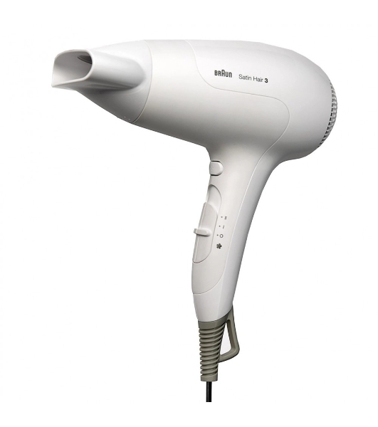 Фен Braun HD385 Satin Hair 3 белый, 2000 Вт, ионизация