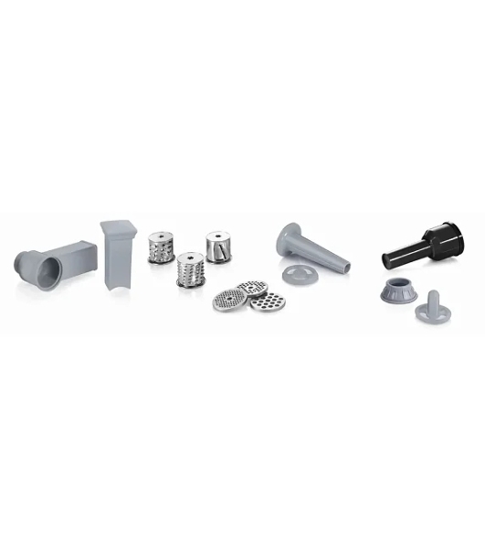 Мясорубка электрическая Bosch MFW68640 черный, 2200 Вт, 4.3 кг/мин, реверс, металлический лоток, насадки - 5