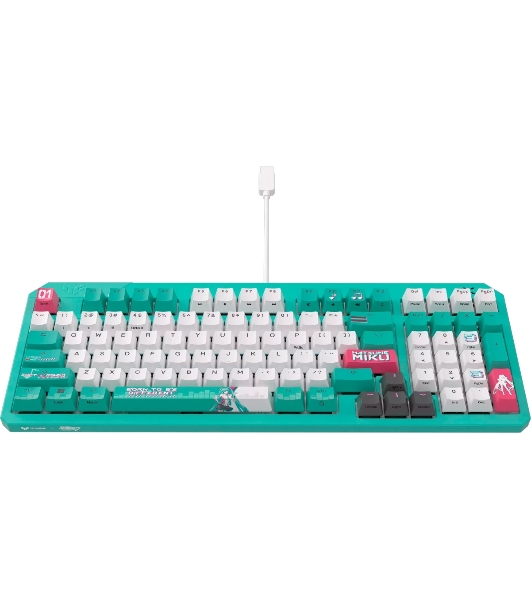 Клавиатура ASUS TUF Gaming K3 Gen II MIKU Edition проводная, USB Type-A, голубой