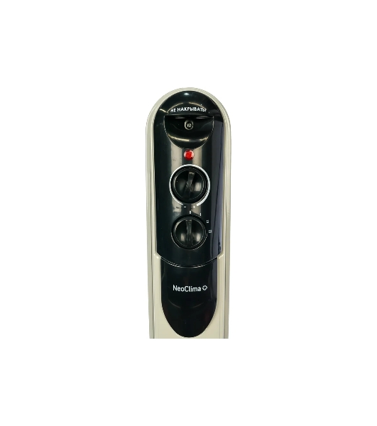 Обогреватель масляный Neoclima NC 9309, белый/черный, 2000 Вт, 25 м2, термостат