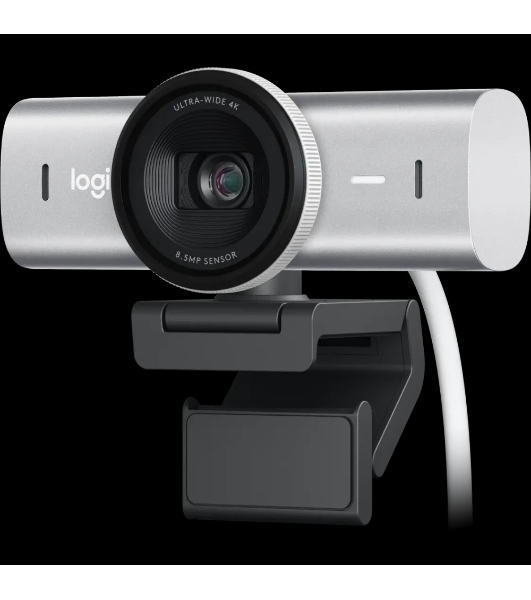 Веб-камера Logitech Brio MX 4K 3840x2160, 30 кадр/с, USB Type-C, микрофон (2 шт, шумоподавление), автоматическая фокусировка, автоосвещение, HDR, шторка приватности, универсальное крепление, светло-серый