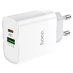 Сетевое зарядное устройство HOCO C80A Rapido 1xUSB + 1xUSB-C, 3.1A, 20W, белый, фото8