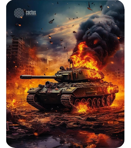 Коврик для мыши Cactus CS-MP-D04M Burning tank 300x250x3мм