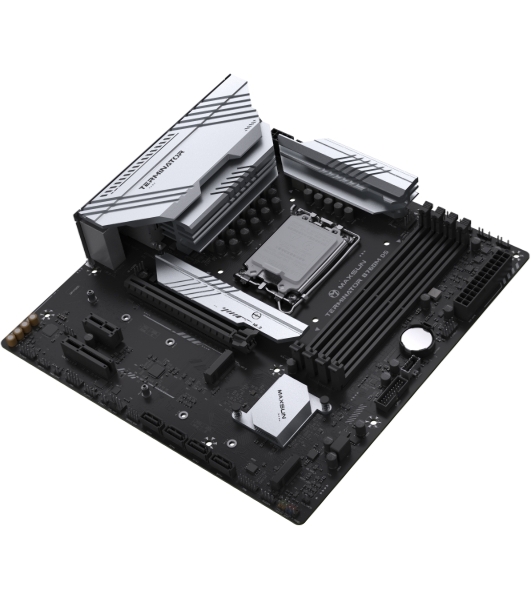 Материнская плата Maxsun Terminator B760M D5 WIFI, LGA 1700, Intel B760, 4xDDR5, 4xSATA, 3xM.2, 1xPCIe 5.0 x16, 1xPCIe x4, 1xPCIe x1, 1xHDMI, 1xDP, 1x 2.5Gb LAN, 6xUSB 2.0, 2xUSB 3.2 Gen 2, 3x3.5 мм, 5.1, mATX