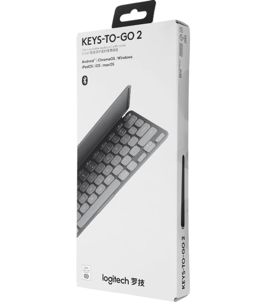 Клавиатура Logitech Keys to Go 2 беспроводная, Bluetooth, серый