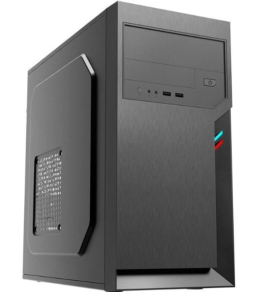 Компьютерный корпус Foxline FL-702, mATX, 1x5.25EXT, 1x3.5EXT, 2x3.5INT, 2xUSB 3.0, HDA, w/o FAN, w/450W ATX PSU, w/1.2m EU pwr cord
