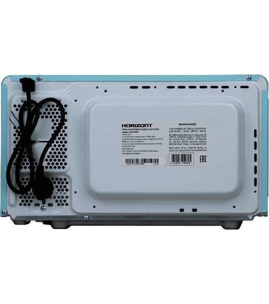 Микроволновая печь Horizont HSM205RL голубой, 20 л, 700 Вт, переключатели — поворотный механизм