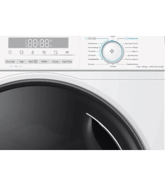 Стиральная машина Haier HWD70-BP14929B белый, загрузка фронтальная, 7 кг, 4 кг - сушка, 1400 об/мин, класс: B
