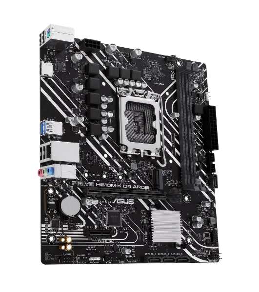 Материнская плата ASUS PRIME H610M-K D4 ARGb, LGA 1700, Intel H610, 2xDDR4, 4xSATA, 1xM.2, 1xPCIe 4.0 x16, 1xHDMI, 1x1Gb LAN, 2xUSB 5Gbps, 4xUSB 2.0, 7.1, mATX