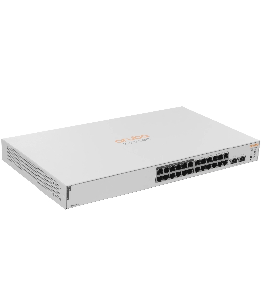 Коммутатор HPE Instant On 1830 24G 2SFP 12PoE+ 195W, 12×1 Гбит/с PoE+ + 2×1 Гбит/с SFP, настраиваемый