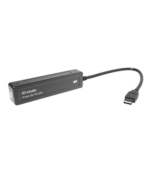 Конвертер Infobit [iTrans DU-TR-22A] (приемник/передатчик) Dante - USB Аудио 2 -канальный, порт USB A.1xRJ45(Dante). Питание PoE.