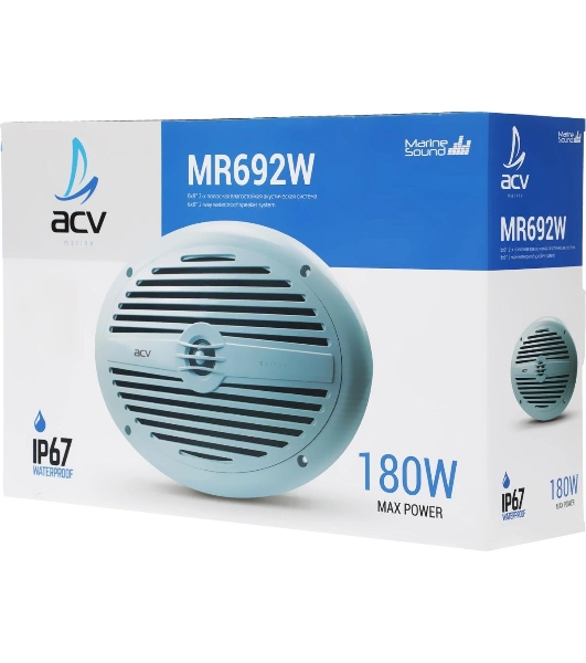 Колонки автомобильные ACV Marine MR692 90Вт 91дБ 16.5 см (6 1/2дюйм) (ком.: 2 кол.) коаксиальные двухполосные