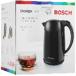 Электрочайник Bosch TWK3P423 черный, 1.7 л, 2400 Вт, скрытый нагревательный элемент, фото10