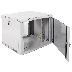 Шкаф настенный ЦМО ШРН-Э-9.500 9U 600x520 мм пер. дв. стекл несъемные бок. пан. серый, фото3
