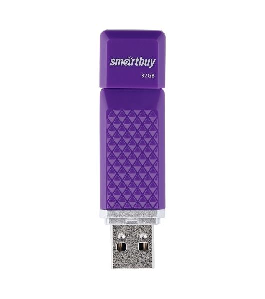Флешка USB Smartbuy Quartz Violet (SB32GbQZ-V), 32Gb, USB 2.0, R/W 25/15, фиолетовый