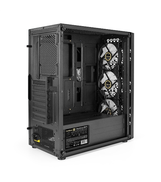 Компьютерный корпус Miditower ExeGate EVO-9202-NPX600 (ATX, БП 600NPX с вент. 12 см, с окном, 1*USB+1*USB 3.0, аудио, 3 вент. 12см с RGb подсветкой)