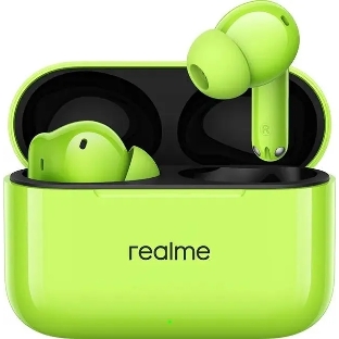 Наушники TWS Realme Buds T200 зеленый, внутриканальные, Bluetooth, до 28 ч