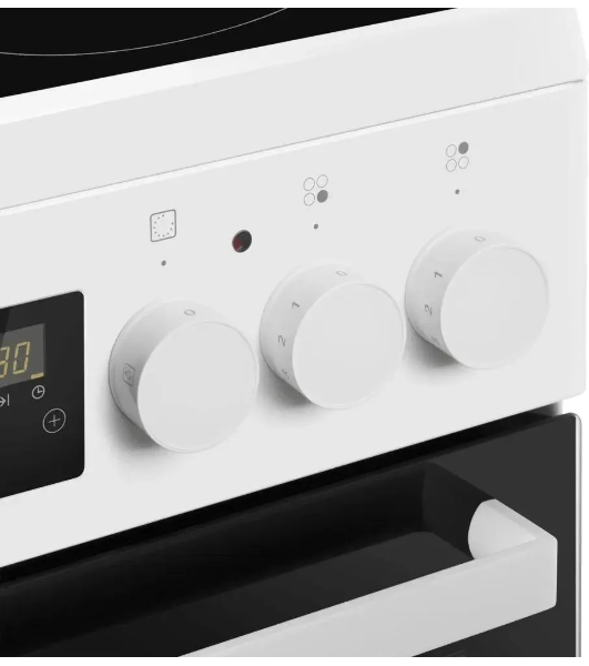 Плита электрическая Maunfeld MEC57CW08TD белый, конфорок 4 шт, духовка 59 л, 50 см x 85 см x 60 см