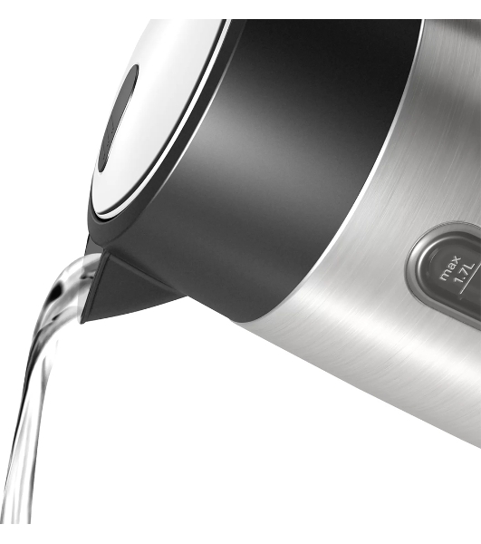 Электрочайник Bosch TWK4P440 черный, 1.7 л, 2400 Вт, скрытый нагревательный элемент
