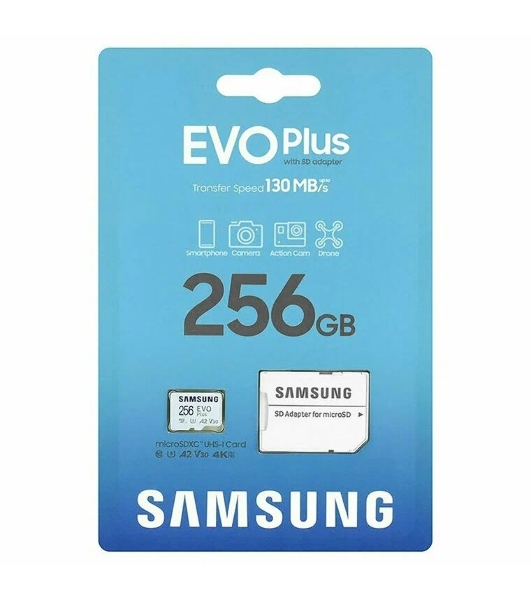 Флеш карта Samsung EVO Plus microSDXC 256Gb MB-MC256KA/EU
