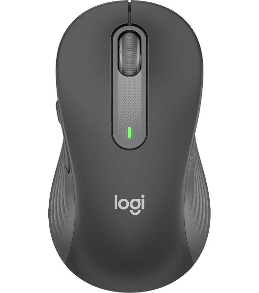 Мышь беспроводная Logitech Signature M650 L графитовый, 4000 dpi, радиоканал, Bluetooth, USB, кнопки - 5