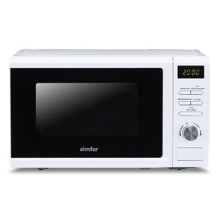 Микроволновая печь Simfer MD2250 белый, 20 л, 700 Вт, переключатели - кнопки, поворотный механизм