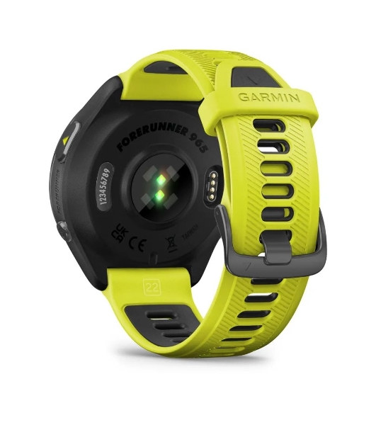 Умные часы Garmin Forerunner 965, 1.4' AMOLED, Wi-Fi, Bluetooth, NFC, GPS, 50м, черный / желто-черный