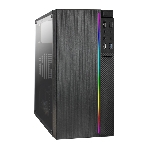 Компьютерный корпус Minitower ExeGate mEVO-9301 Black-RGb light, ATX, (600NPX), 2*USB+1*USB 3.0, HD Audio, фото 1