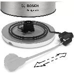 Электрочайник Bosch TWK4P440 черный, 1.7 л, 2400 Вт, скрытый нагревательный элемент, фото4