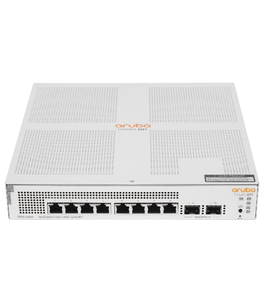 Коммутатор HPE Aruba IOn 1930 8G 2SFP 124W, 8×1 Гбит/с PoE+ + 2×1 Гбит/с SFP, настраиваемый