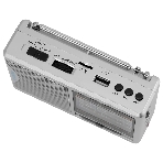 Радиоприемник портативный Hyundai H-PSR160 серебристый USB microSD, фото6