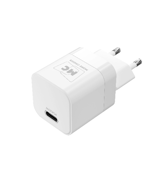 Сетевое зарядное устройство MORE CHOICE (4620202555830) NC86i 1Type-C 3.0A PD 20W для Lightning 8-pin Type-C, белый
