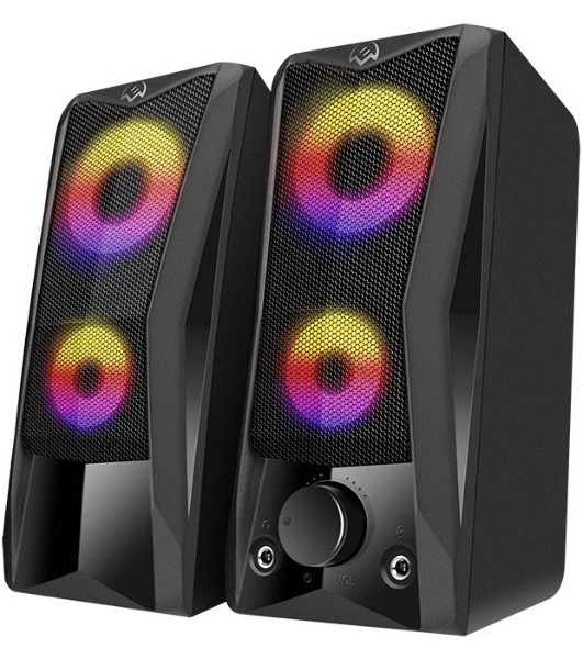 Акустическая система SVEN 445, черный, USB, 2.0,2x3 Вт(RMS), подсветка
