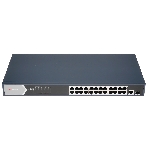 Коммутатор Hikvision DS-3E0526P-E, 24×1 Гбит/с PoE+ + 1×1 Гбит/с SFP, неуправляемый, фото 1