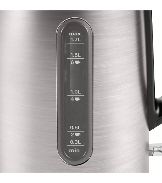 Электрочайник Bosch TWK4P440 черный, 1.7 л, 2400 Вт, скрытый нагревательный элемент
