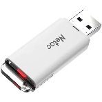 Флешка USB Netac U185 (NT03U185N-064G-32WH), 64Gb, USB 3.0, R/W 100/25, белый/серый, фото2