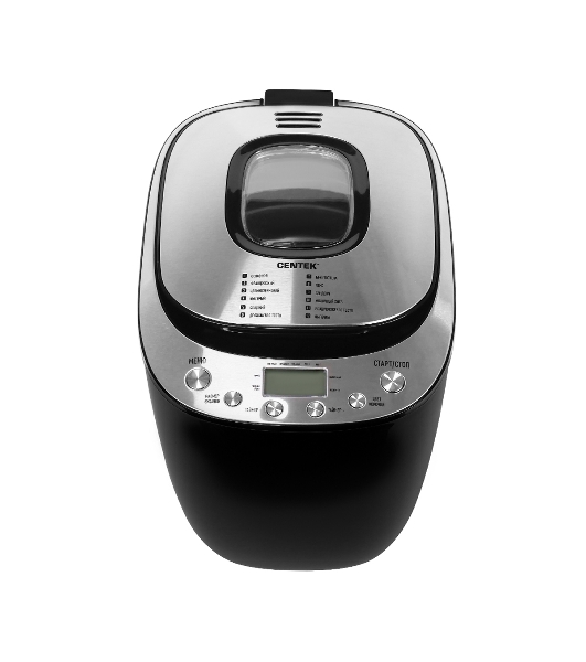 Хлебопечка Centek CT-1418 серебристый, 650 Вт, 0.9 кг, 12 программ