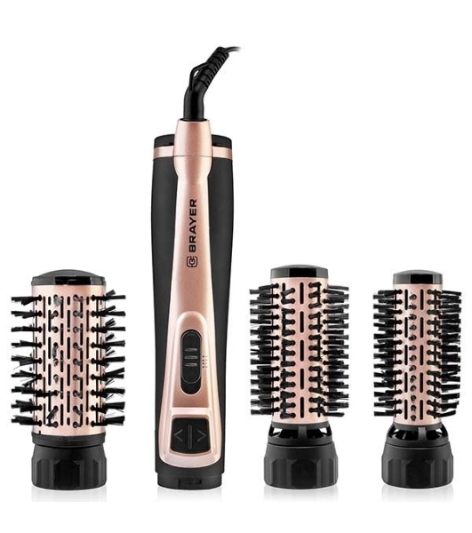 Фен-щётка BRAYER BR3100 черный/золотистый, 1000 Вт, 35/40/50 мм