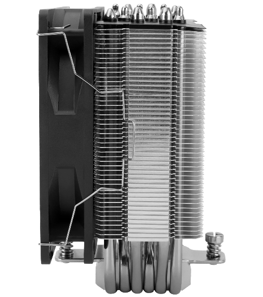 Кулер для процессора Thermalright Burst Assassin 120 SE черный/серебристый (4-pin PWM, 148мм, Al/Cu, 6x6мм, 1x120мм, 66.17CFM, 25.6dBA, 1550RPM, S: 1851/1700/1200/115X, AM5/AM4)