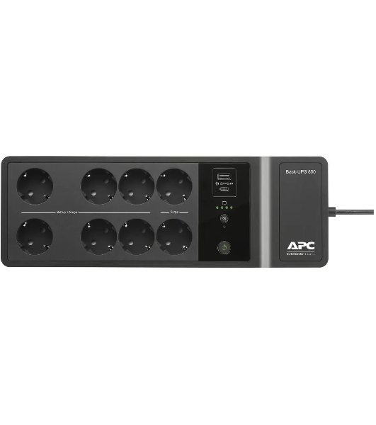 Источник бесперебойного питания APC Back-UPS ES/850ВА/520Вт/8xSchuko CEE 7 (евророзетка)