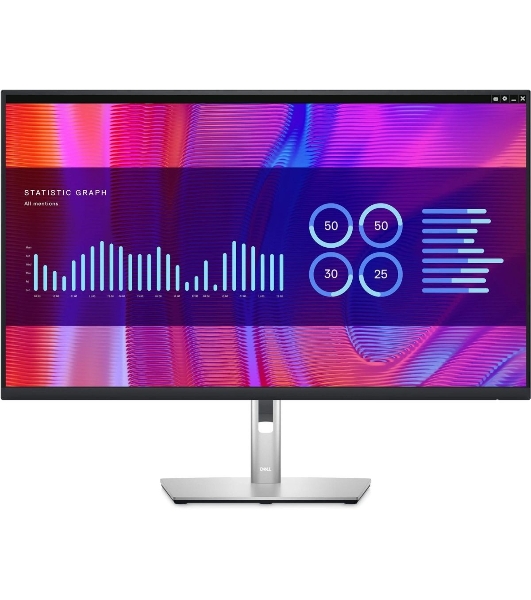 Монитор 32' Dell P3223DE IPS 2560x1440, 60 Гц, 5 мс, 16:9, 350 кд/м², HDMI, 2xDP 1.4, USB-C, USB Hub (4x USB 3.2), Ethernet, черный и серебристый