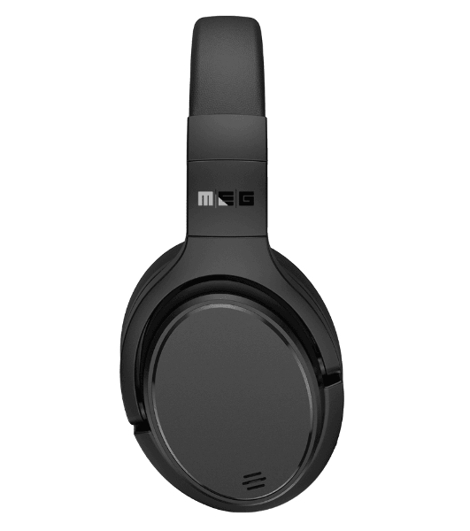 Беспроводные наушники MEG HEA500BL, Bluetooth 6.0, до 90 ч, ANC Hybrid, Multipoint, черный