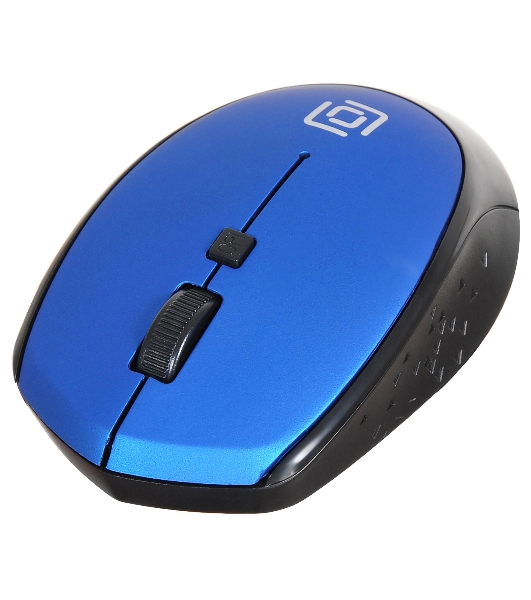 Мышь беспроводная Oklick 488MW синий/черный, 1600 dpi, радиоканал, USB, кнопки - 4