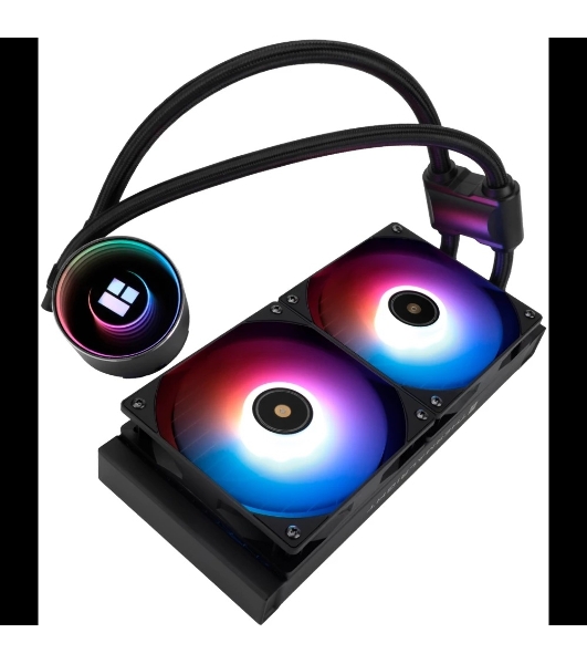 Водяное охлаждение для процессора Thermalright Frozen Notte 240 черный ARGB V2 (240мм, Black, ARGB/ Fans: 2x120мм, 72.37CFM, 27.7dBA, 2000RPM/ Pump height 54мм, 28dBA, 5300RPM, Rad thickness 27мм/ S: 1200, 1700, 1851, 2011, 2066, 115X, AM2, AM2+, AM3, AM3+, AM4, AM5, FM1, FM2, FM2+)