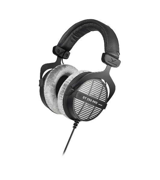 Проводные наушники Beyerdynamic DT 990 PRO 80 OHMS черный/серый, полноразмерные, открытая конструкция, велюровые амбушюры
