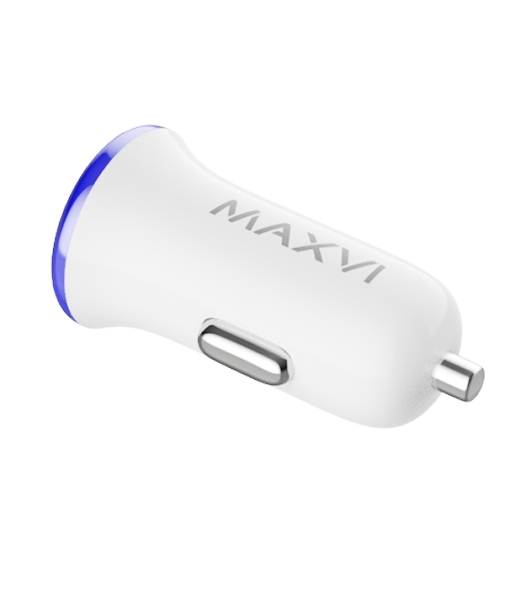 Автомобильное зарядное устройство Maxvi CCM-101WB USB 1А бело-синий