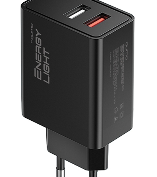 Сетевое зарядное устройство Qumo Energy light (Charger 0054) 18W, 2USB (USB 2.4A + QC3.0)