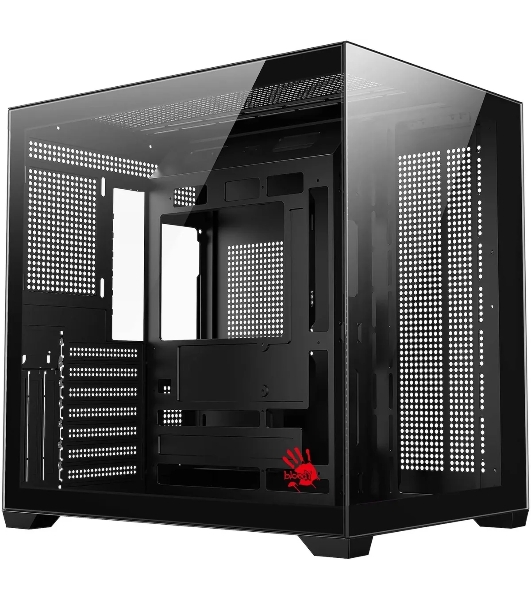 Компьютерный корпус Bloody CC-122 черный без БП ATX 10x120мм 1xUSB2.0 1xUSB3.0 audio