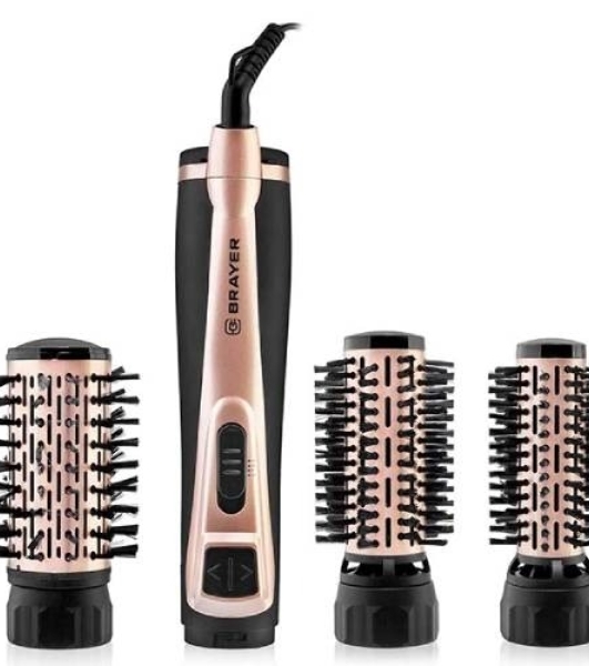 Фен-щётка BRAYER BR3100 черный/золотистый, 1000 Вт, 35/40/50 мм